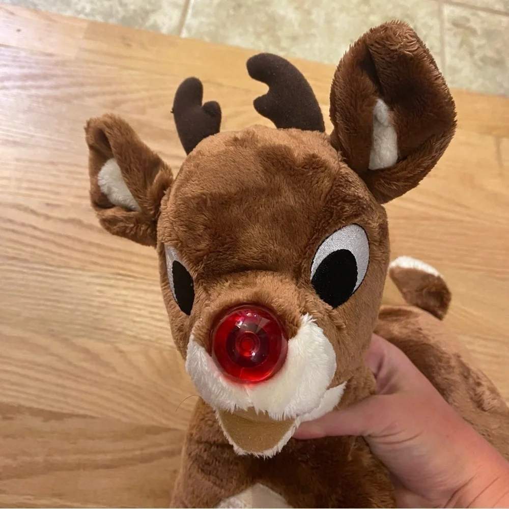 Build A Bear Rudolph the Redyy Nosed Reindeer Plush Stuffed Animal Brown Kids